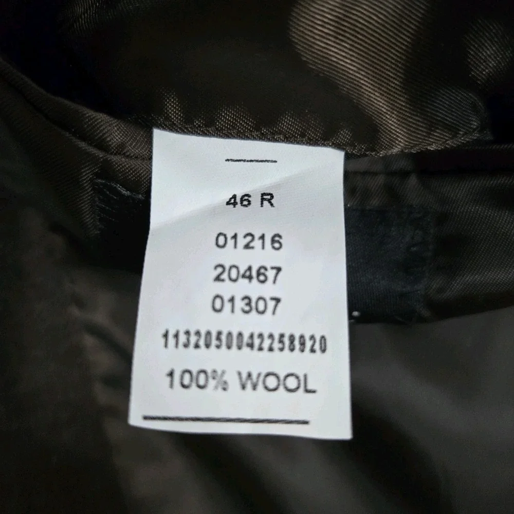 Jos A Bank 100% Wool Tweed Herringbone‎ 46R Blazer Sport Coat  Jacket Brown